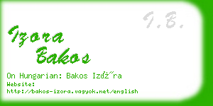 izora bakos business card